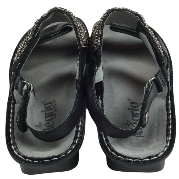 Alegria PG Lite Black Leather Sandals 11 - Picture 5 of 7
